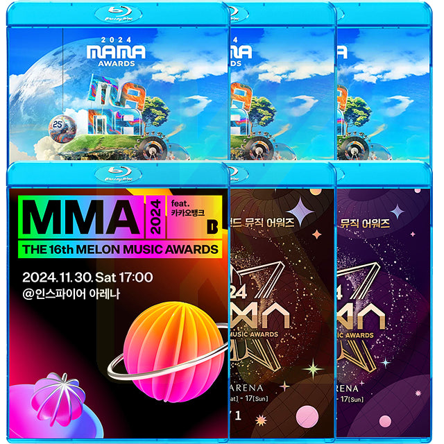 Blu-ray 2024 K-POP Music Awards 6枚Set MMA / MAMA / KGMA K-POP音楽授賞式 KPOP ブルーレイ