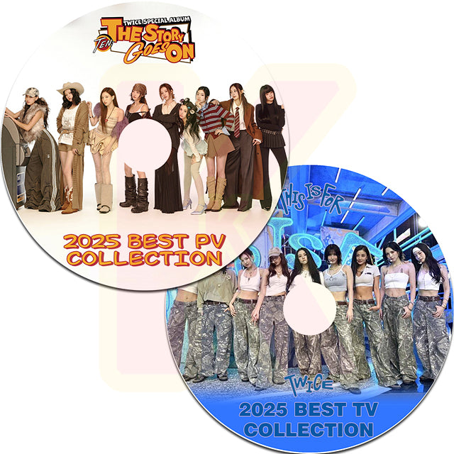 K-POP DVD TWICE 2025 BEST PV/ BEST TV 2枚SET - ME+YOU / THIS IS FOR / Strategy / ONE SPARK / I GOT YOU / SET ME FREE / Talk That Talk 他 -トゥワイス KPOP DVD (사본)
