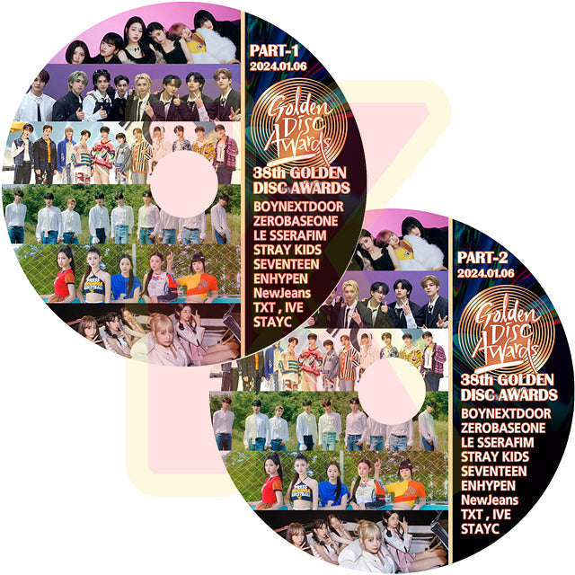 K-POP DVD 2024 38th Golden Disk Awards 2枚Set 2024.01.06 - SEVENTEEN/ STRAY KIDS/ ENHYPEN/ LE SSERAFIM/ NEWJEANS/ IVE / 他 音楽番組 Awards KPOP DVD