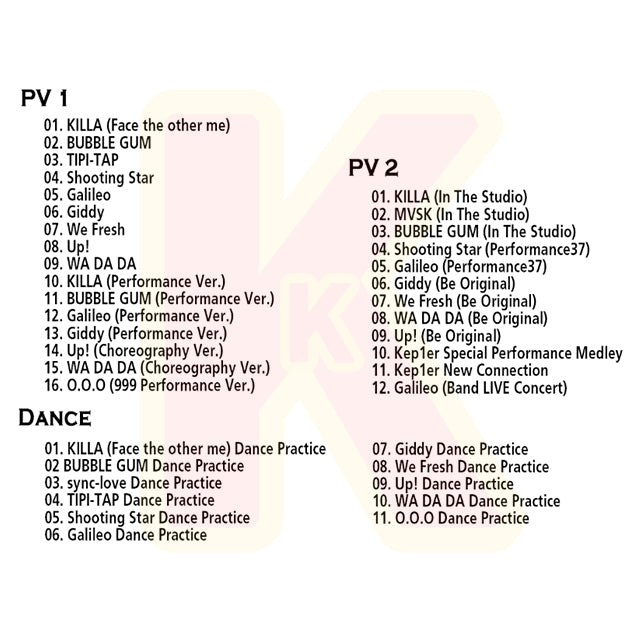 Blu-ray Kep1er 2026 BEST PV COLLECTION - KILLA / BUBBLE GUM / TIPI-TAP / Shooting Star / WA DA DA 他 - ケプラー K-POP ブルーレイ
