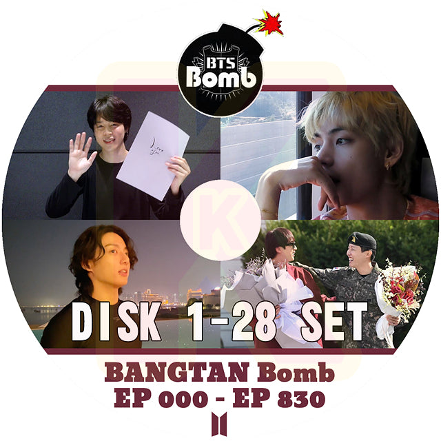 K-POP DVD バンタン BANGTAN BOMB 28枚SET EP01-EP830 バンタン爆弾 日本語字幕なし BANGTAN KPOP DVD