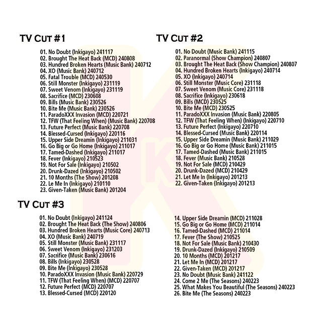 Blu-ray ENHYPEN 2024 BEST TV- No Doubt / Brought The Heat Back / XO (Only If You Say Yes) 他 - エンハイフン K-POP ブルーレイ