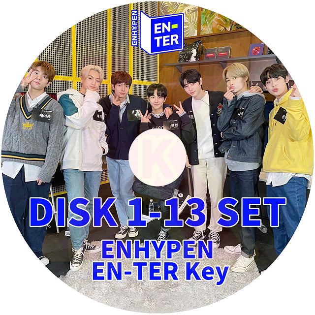 K-POP DVD ENHYPEN EN-TER KEY 13枚SET EP01-EP190 日本語字幕あり エンハイフン ヒスン ジェイ ジェイク ソンフン ソヌ ジョンウォン ニキ KPOP DVD