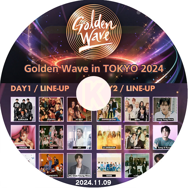 K-POP DVD GOLDEN WAVE IN TOKYO 2024.11.09 - LE SSERAFIM / IVE / Billlie / Jung Yong Hwa / HWASA 他 - CON KPOP DVD