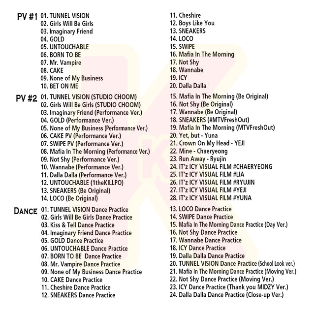 Blu-ray ITZY 2025 BEST PV - TUNNEL VISION / Girls Will Be Girls / GOLD / UNTOUCHABLE 他 - イッジ イッチ KPOP ブルーレイ