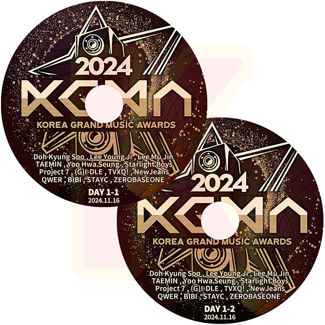 K-POP DVD 2024 KGMA (KOREA GRAND MUSIC AWARDS) DAY1 2枚Set 2024.11.16 CON KPOP DVD