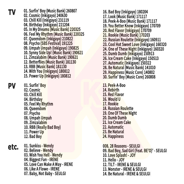 Blu-ray Red Velvet 2026 SPECIAL EDITION - Surfin' Boy Cosmic Chill Kill Birthday Feel My Rhythm Queendom Psycho 他 - レッドベルベット K-POP ブルーレイ