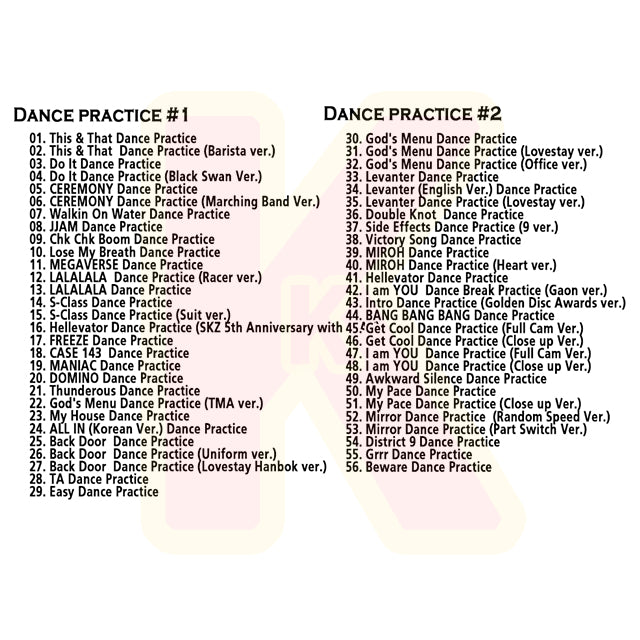 Blu-ray Stray Kids 2026 DANCE PRACTICE - This & That / Do It 他 - DANCE PRACTICE ストレイキッズ KPOP DVD