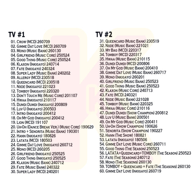 Blu-ray i-dle 2026 2nd BEST TV - Gimme Dat Love / MONO / Good Thing / Klaxon / Super Lady / Queencard / TOMBOY 他 - アイドゥル KPOP ブルーレイ