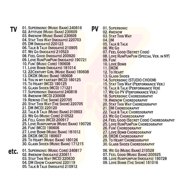 K-POP DVD fromis_9 2024 PV/TV - Supersonic #menow Stay This Way DM Talk & Talk 他 - Fromis_9 プロミスナイン KPOP DVD