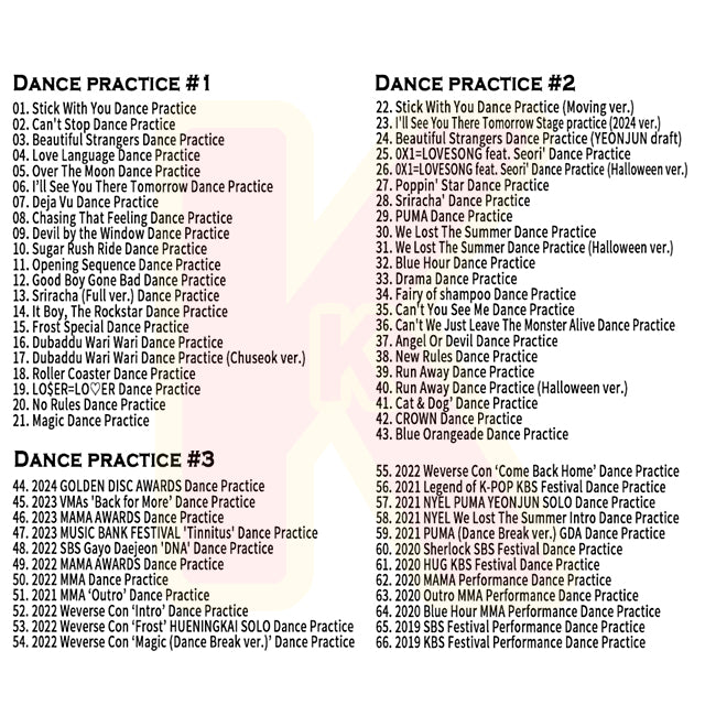 Blu-ray TXT 2026 DANCE PRACTICE - Stick With You / Beautiful Strangers / Love Language 他 - トゥモローバイトゥゲザー KPOP ブルーレイ