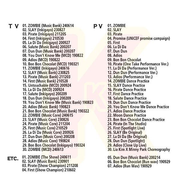 Blu-ray Everglow 2024 SPECIAL EDITION - ZOMBIE SLAY Pirate FIRST LA DI DA DUN DUN Adios Bon Bon Chocolat - Everglow エバーグロウ K-POP ブルーレイ