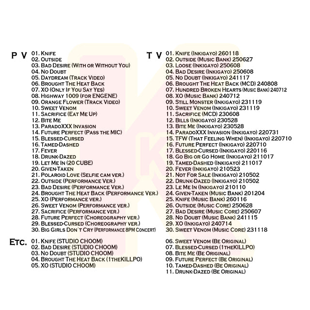 Blu-ray ENHYPEN 2026 SPECIAL EDITION - Knife / Bad Desire / No Doubt / Brought The Heat Back / XO 他 - エンハイフン K-POP ブルーレイ