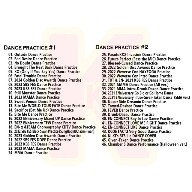 Blu-ray ENHYPEN 2025 DANCE Practice - Bad Desire 他 - エンハイフン K-POP ブルーレイ
