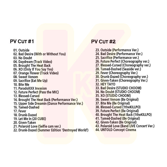 Blu-ray ENHYPEN 2025 BEST PV - Bad Desire / No Doubt / Brought The Heat Back / XO 他 - エンハイフン K-POP ブルーレイ
