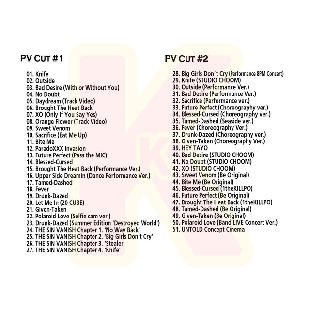 Blu-ray ENHYPEN 2026 BEST PV - Knife / Bad Desire / No Doubt / Brought The Heat Back / XO 他 - エンハイフン K-POP ブルーレイ