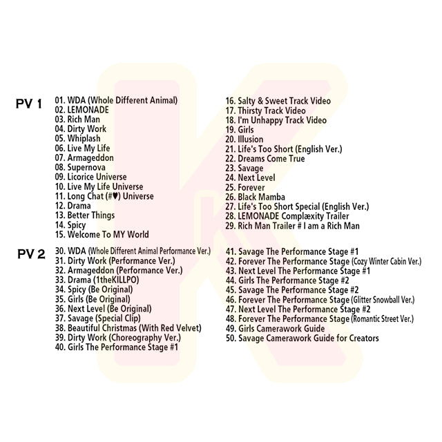 Blu-ray aespa 2026 BEST PV COLLECTION - WDA / Rich Man / Dirty Work / Whiplash / Armageddon / Supernova 他 - エスパ カリナ ジゼル ウィンター ニンニン KPOP ブルーレイ