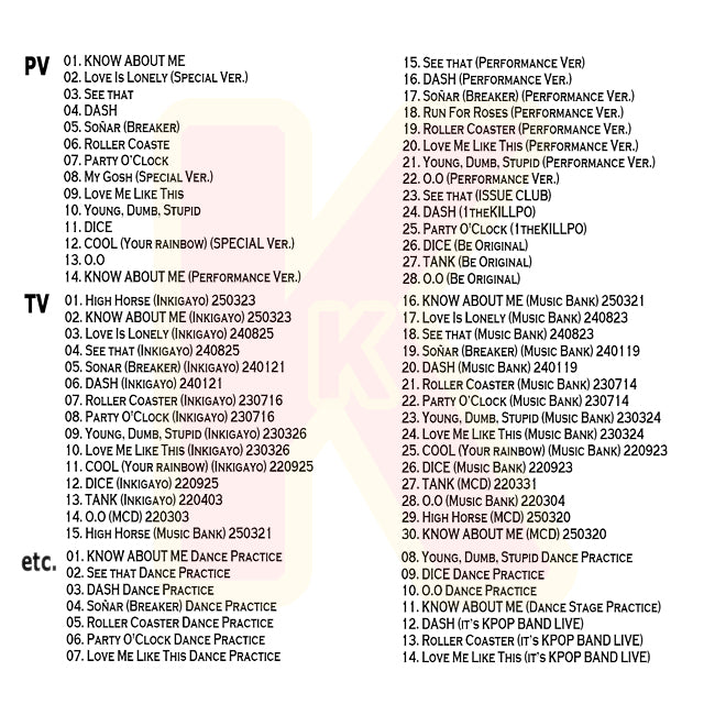 Blu-ray NMIXX 2025 SPECIAL EDITION - KNOW ABOUT ME / High Horse / See that? / DASH 他 - エンミックス KPOP ブルーレイ