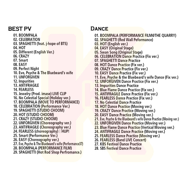 Blu-ray LE SSERAFIM 2026 BEST PV COLLECTION - BOOMPALA / CELEBRATION / SPAGHTTI / DIFFERENT / HOT / CRAZY 他 - LESSERAFIM ルセラフィム KPOP ブルーレイ