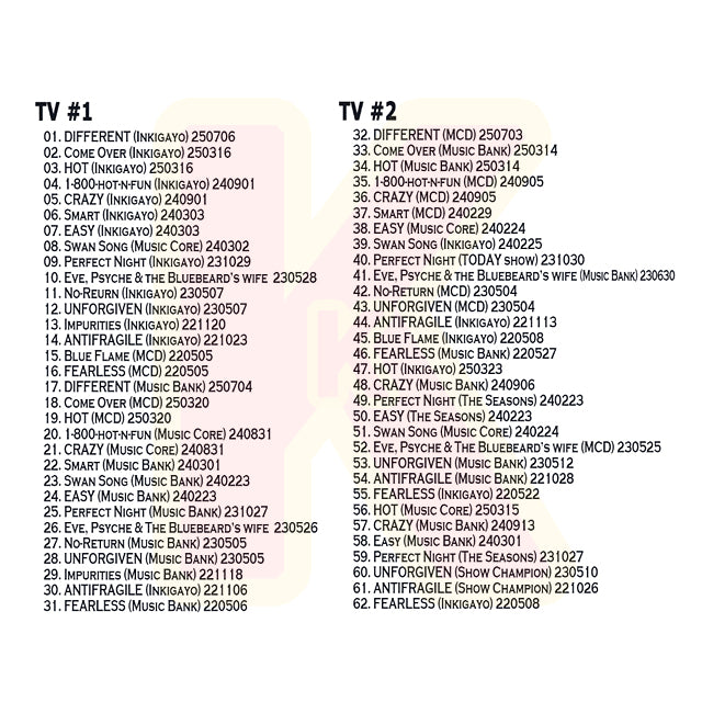 Blu-ray LE SSERAFIM 2025 BEST TV COLLECTION - DIFFERENT / HOT / CRAZY 他 - LESSERAFIM ルセラフィム KPOP ブルーレイ