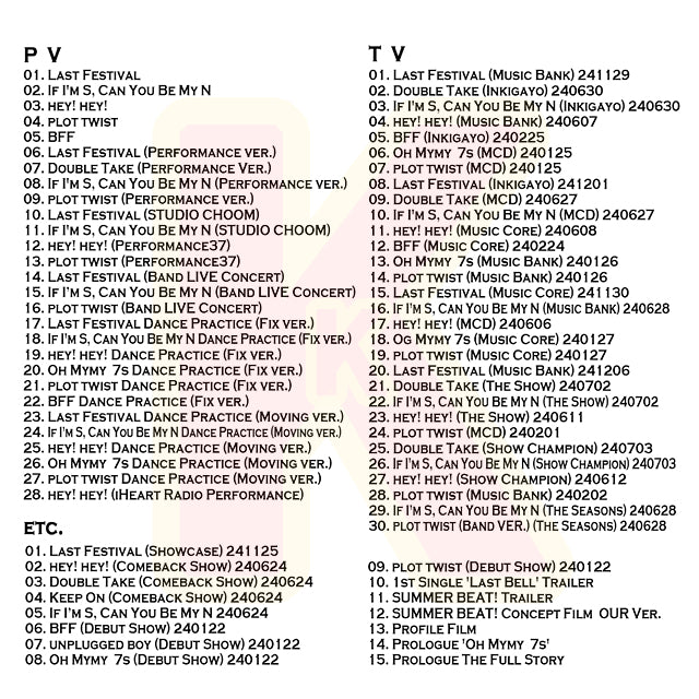 Blu-ray TWS 2024 3rd SPECIAL EDITION - Last Festival / If I’m S, Can You Be My N? / hey! hey! / Plot Twist 他 - トゥアス KPOP ブルーレイ