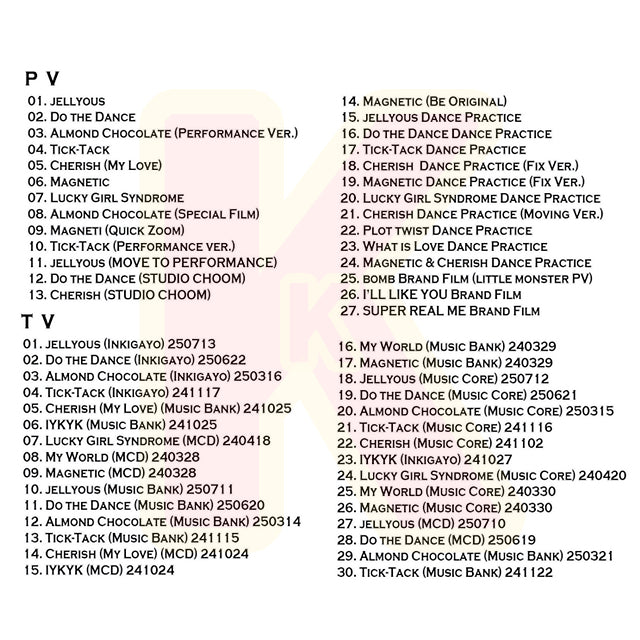 Blu-ray ILLIT 2025 2nd SPECIAL EDITION - Do the Dance / Almond Chocolate / Cherish / IYKYK / Magnetic 他 - I’LL-IT アイリット KPOP ブルーレイ