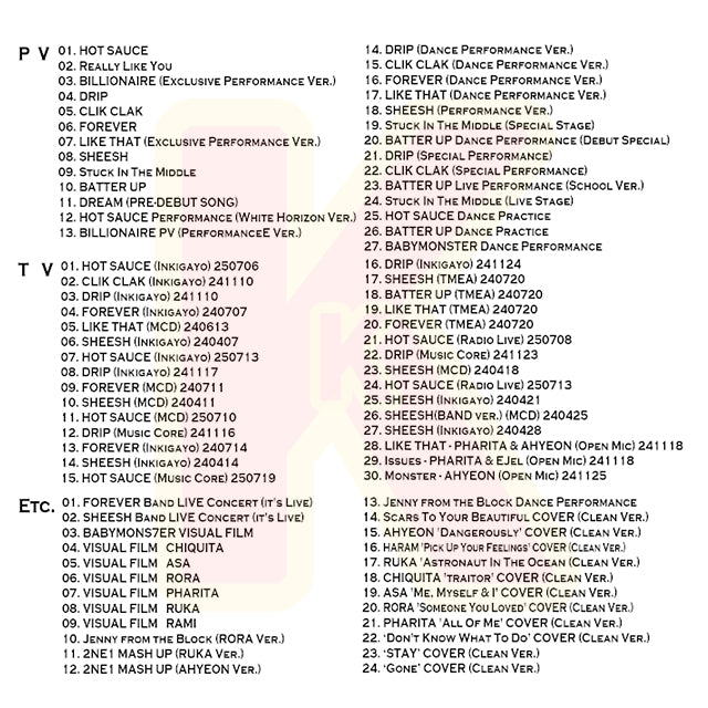 Blu-ray BABYMONSTER 2025 SPECIAL EDITION- HOT SAUCE / DRIP / CLIK CLAK / FOREVER / SHEESH / BATTER UP 他 - ベイビーモンスター KPOP ブルーレイ