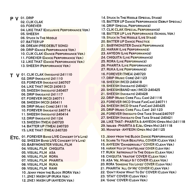Blu-ray BABYMONSTER 2024 3rd SPECIAL EDITION - DRIP / CLIK CLAK / FOREVER / SHEESH / BATTER UP 他 - ベイビーモンスター KPOP ブルーレイ
