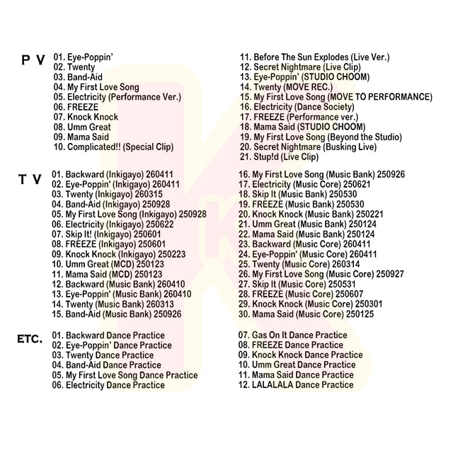 Blu-ray KickFlip 2026 2nd SPECIAL EDITION- Eye-Poppin’ / wenty / My First Love Song / FREEZE / Mama Said 他 - キックフリップ KPOP ブルーレイ