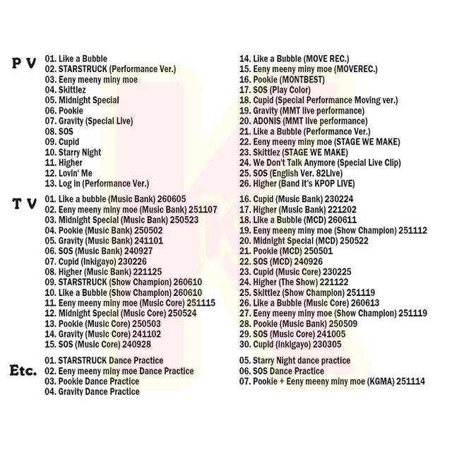 Blu-ray FIFTY FIFTY 2026 SPECIAL EDITION - Like a Bubble / Eeny meeny miny moe / Pookie / SOS / Cupid 他 -フィフティーフィフティー KPOP ブルーレイ