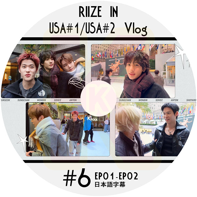 K-POP DVD RIIZE IN #6 USA Vlog EP01-EP02 日本語字幕あり ライズ KPOP DVD