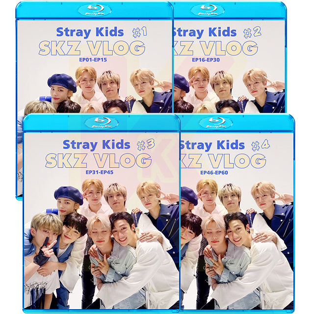 Blu-ray Stray Kids SKZ VLOG 4枚SET EP01-EP60 日本語字幕あり ストレイキッズ K-POP ブルーレイ