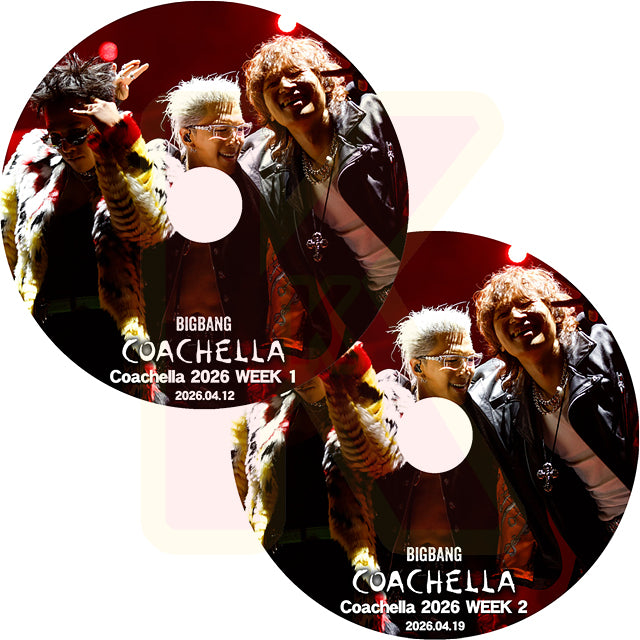 K-POP DVD BIGBANG 2026 COACHELLA コンサート 2枚set 2026.04.12/2026.04.19 日本語字幕なし BIGBANG ビッグバン KPOP DVD