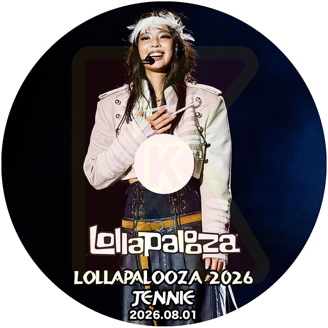 K-POP DVD JENNIE 2026 LOLLAPALOOZA 2026.08.02 日本語字幕なし BLACKPINK ブラックピンク ジェニ KPOP DVD