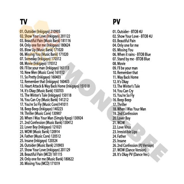 Blu-ray BTOB 2021 SPECIAL EDITION - Outsider/ Beautiful Pain/ Only one for me Missing You - BTOB ビートゥービー BTOB ブルーレイ - mono-bee