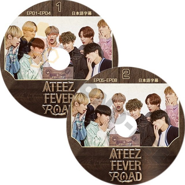 【K-POP DVD】ATEEZ エイティーズ ATEEZ FEVER ROAD DISK1-2 2枚 SET EP01-EP08 (日本語字幕有) - ATEEZ エイティーズ 韓国番組収録DVD - mono-bee
