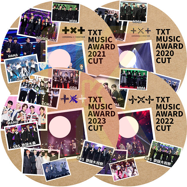 K-POP DVD TXT CUT 2020-2023 MUSIC Awards 4枚Set - MAMA/GDA/KBS/SBS/MMA/SEOUL - TXT トゥモローバイトゥゲザー ヨンジュン スビン ヒュニンカイ テヒョン ボムギュ 韓国番組 TXT KPOP DVD
