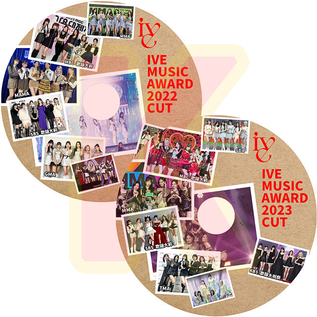 K-POP DVD IVE CUT 2022-2023 MUSIC Awards 2枚Set - MAMA/GDA/KBS/SBS/MMA - IVE アイブ ユジン ガウル レイ ウォニョン リズ イソ IDOL KPOP DVD