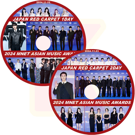 K-POP DVD 2024 MAMA JAPAN RED CARPET 2枚SET 1-2DAY 2024.11.22/23 K-POP音楽授賞式 KPOP DVD