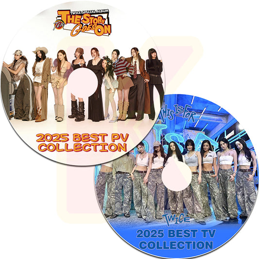 K-POP DVD TWICE 2025 BEST PV/ BEST TV 2枚SET - ME+YOU / THIS IS FOR / Strategy / ONE SPARK / I GOT YOU / SET ME FREE / Talk That Talk 他 -トゥワイス KPOP DVD (사본)