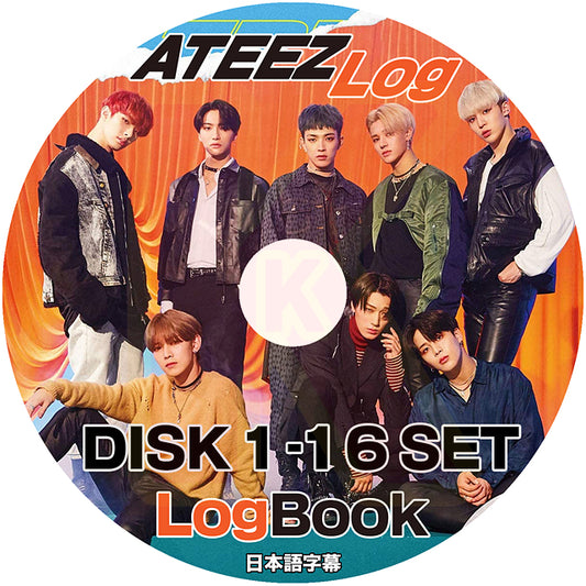 K-POP DVD ATEEZ LOGBOOK 16枚SET EP01-EP160 日本語字幕あり ATEEZ エーティーズ  韓国番組 ATEEZ KPOP DVD