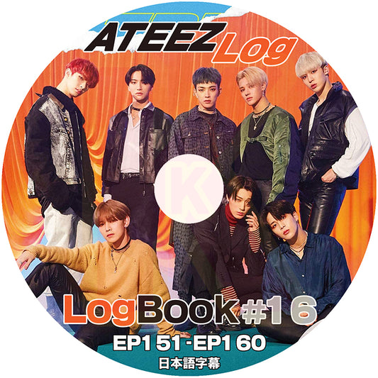 K-POP DVD ATEEZ LOGBOOK #16 EP151-EP160 日本語字幕あり ATEEZ エーティーズ  韓国番組 ATEEZ KPOP DVD