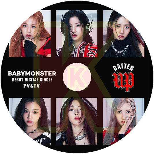 K-POP DVD BABY MONSTER 2023 PV/TV COLLECTION - BATTER UP - BABYMONSTER ベイビーモンスター ルカ ファリタ アサ アヒョン ラミ ローラ チキタ KPOP DVD