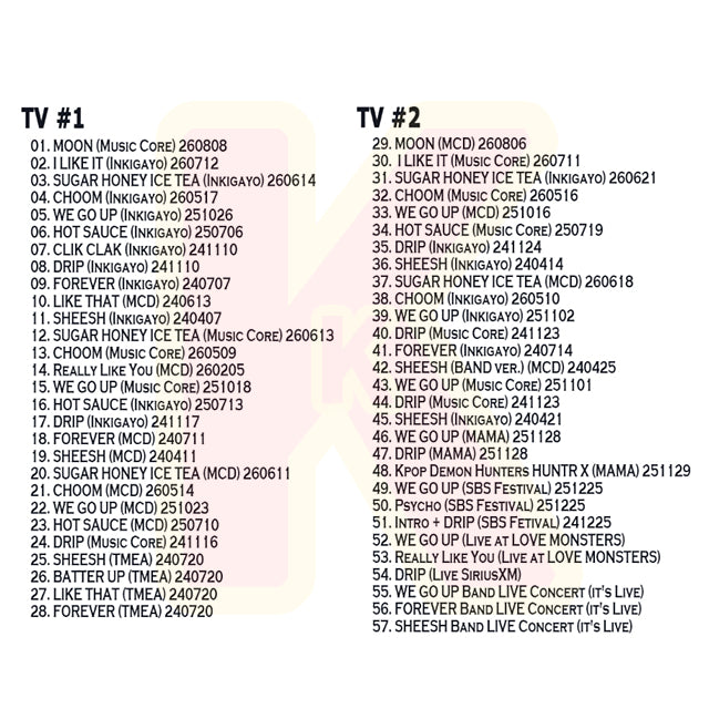 Blu-ray BABYMONSTER 2026 2nd BEST TV Ver.3  -  MOON / I LIKE IT / SUGAR HONEY ICE TEA / CHOOM / WE GO UP / HOT SAUCE / DRIP / CLIK CLAK / FOREVER / SHEESH / BATTER UP 他 - ベイビーモンスター KPOP ブルーレイ