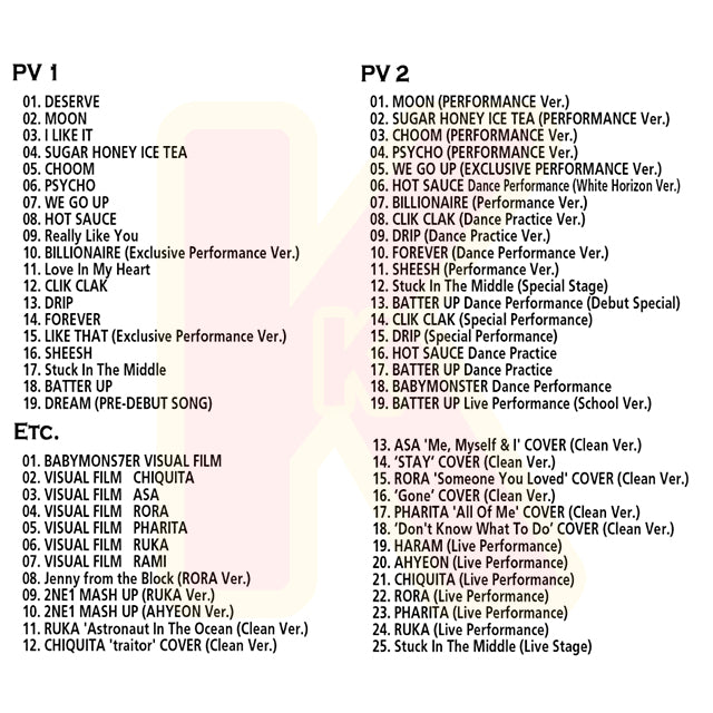 Blu-ray BABYMONSTER 2026 3rd BEST PV -  DESERVE / MOON / I LIKE IT / SUGAR HONEY ICE TEA / CHOOM / WE GO UP / HOT SAUCE / DRIP 他 - ベイビーモンスター KPOP ブルーレイ