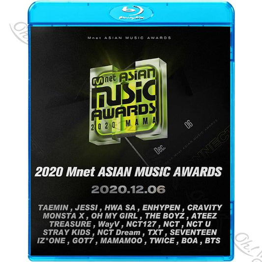 Blu-ray 2020 MAMA Mnet Asia Music Awards 統合 (2020.12.06) - バンタン/ TWICE/ TAEMIN/ MONSTA X/ STRAY KIDS/ ATEEZ/ NCT U/ WayV/ NCT DREAM/ NCT127/ BOA 他 音楽番組収録 Awards ブルーレイ