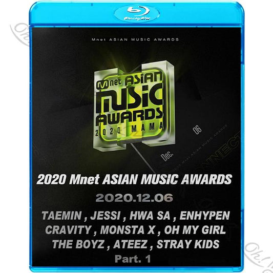 Blu-ray 2020 MAMA Mnet Asia Music Awards #1 (2020.12.06) - TAEMIN/ MONSTA X/ STRAY KIDS/ ATEEZ/ THE BOYZ/ OMG/ ENHYPEN/ CRAVITY/ HWA SA/ JESSI 音楽番組収録 Awards ブルーレイ