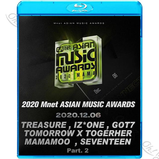 Blu-ray 2020 MAMA Mnet Asia Music Awards #2 (2020.12.06) - SEVENTEEN/ GOT7/ IZONE/ TXT/ MAMAMOO/ TREASURE 音楽番組収録 Awards ブルーレイ