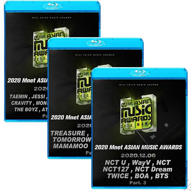 Blu-ray 2020 MAMA Mnet Asia Music Awards 3枚SET (2020.12.06) - バンタン/ TWICE/ TAEMIN/ MONSTA X/ STRAY KIDS/ ATEEZ/ NCT U/ WayV/ NCT DREAM/ NCT127/ BOA 他 音楽番組収録 Awards ブルーレイ