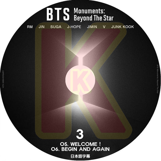 K-POP DVD バンタン BTS Monuments Beyond The Star #3 日本語字幕あり RM  JIN SUGA J-HOPE JIMIN  V JUNGKOOK BANGTAN KPOP DVD